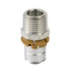 Uponor draad koppeling, S-Press, messing vertind, pers x buitendraad, Kiwa, 50 mm x 1½" 