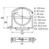 Pimtas buisklem, pp, 110 mm