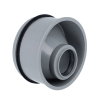 Airfit Innen-Reduzierring, PP, exzentrisch, reduziertes Spitzende/2x Manschette, grau, 110 x 40 mm 