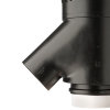 Ubbink ventilatiepijp, voor natuurlijke ventilatie, MultiVent 5V Combi, zwart, l= 1650 mm, 2x 125 mm 