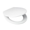 Wisa closetzitting, type Star S, 37,4 x 44 cm, deksel, rvs scharnier, montage boven, softclose, wit 