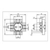 Attema centraaldoos, type CH75R, voor hol plafond, 4x (3x 16/19 mm) 