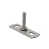 Walraven muurplaat, rvs, type 672, M8 x 35 mm, buitendraad 