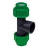 VDL overgangs T-stuk 90°, pvc-u, pp, 2x klem / 1x inwendig lijm, epdm, 10 bar, 20 x 32 x 20 mm 