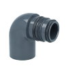 VDL Swing Schwenkbarer Bogen 90°, PVC-U, Klebemuffe x Außengewinde, 10 bar, SWDR 32, 32 mm 
