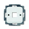 ABB Busch-Jaeger centraalplaat, voor Modular Jack, Reflex SI, 1-voudig, alpine wit 