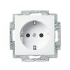 ABB Busch-Jaeger wandcontactdoos, enkel, Balance, randaarde en kinderbeveiliging, alpine wit 