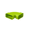 Ubbink Air Excellent bocht 90°, type AE55sc, horizontaal, groen, 60 x 130 mm 