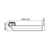 McAlpine bocht, ruimtebesparend, pp, wit, 1½" x 40 mm 