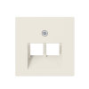 Jung afdekplaat, voor Modular Jack, AS range, 2-voudig, wit 