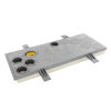 Pipelife meterkastvloerplaat, 4x 50 mm, 1x 63 mm, 75 x 31 x 6,5 cm, incl. 35 mm isolatie 