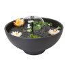 Velda Fountain Pond Round, terrasvijver met fonteinpomp en plantenmand, 75 x 35 cm 