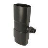 Nicoll Techtan Ovation Regenwassersammler, PVC, anthrazit, RAL 1015, 90 x 56 mm 