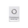 Friedland beldrukker met naamkader, type D723W, Pushlite, wit