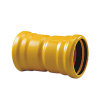 Pipelife verlengde mof voor gas, slagvast pvc, geel, Gastec QA, 2x manchet, 110 mm 