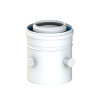 CoxDENS PPs rookgas/lucht afvoerpijp met meetpunt, enkelwandig 80 mm, l = 220 mm, UV wit 