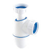 Nicoll bekersifon, type Easyphon, wartel x klem, pp, wit, 1¼" x 40 mm