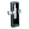 Duborain zandvangput, pvc, 400 mm, aansluiting 2x 160 mm, grijs 
