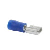 Klemko kabelschoen, vlak, geïsoleerd, vrouwelijk, 1,5 - 2,5 mm², blauw, blister à 25 stuks 