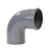 Bocht 88°, pvc, manchet x spie, grijs, SN4, 315 mm