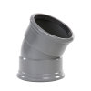 Bocht 30°, pvc, 2x manchet, grijs, SN4, 315 mm 