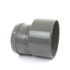Verloopstuk, pvc, excentrisch, spie x manchet, grijs, SN4, 250 x 200 mm 