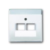ABB Busch-Jaeger afdekplaat, Future linear, voor Modular Jack, 2-voudig, wit 