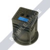 AVK straatpot voor afsluiter, type Pera, hdpe, serie 80/40, 190 x 190 x 275 mm, opschrift "peilbuis" 