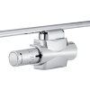 IMI Heimeier Multilux 4 onderblok set, compleet met therm.regelelement Halo, 2 pijps, chroom 