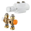 IMI Heimeier Multilux 4 Eclipse-set, thermostatisch regelelement Halo, 2 pijps, wit (RAL 9016) 
