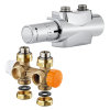 IMI Heimeier Multilux 4 Eclipse-set, thermostatisch regelelement Halo, 2 pijps, chroom 