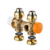 IMI Heimeier Multilux 4 Eclipse-set, thermostatisch regelelement Halo, 2 pijps, chroom 
