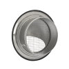 Nedco bolrooster met grofmazig gaas, rvs 304, rond, 200 mm, geborsteld rvs 304 