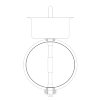 Spiraliet regelklep, met epdm klepbandring, 2x verjongd spie, 125 mm 