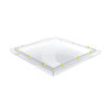 Skylux polycarbonaat- / acrylaat lichtkoepel, 2-wandig, helder/opaal, 70 x 130 cm 