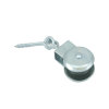 Markieskatrol met schroefoog, verzinkt, diameter wiel = 40 mm 
