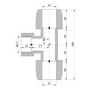 Hep2O Schraubabzweig 90°, PB/Messing, 2x SV/1x IG, 22 mm x ¾" x 22 mm 