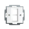 Busch-Jaeger Balance SI centraalplaat met draagring, 2x modular jack connectors, alpine wit 