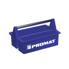 Promat gereedschapsbak, met draaggreep, kunststof, blauw, 2 vakken, 120 x 420 x 250 mm 