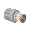 Uponor draad koppeling, S-Press Plus, messing vertind, buitendraad x pers, Kiwa, 1" x 20 mm 