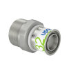 Uponor draad koppeling, S-Press Plus, messing vertind, buitendraad x pers, Kiwa, 1¼" x 32 mm 