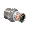 Uponor overgangs koppeling, S-Press Plus, messing vertind, bu.dr./klem x pers, Kiwa, 22 (cu) x 20 mm 