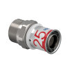 Uponor overgangs koppeling, S-Press Plus, messing vertind, bu.dr./klem x pers, Kiwa, 22 (cu) x 25 mm 