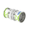 Uponor koppeling, S-Press Plus, messing vertind, 2x pers, Kiwa, 32 mm 