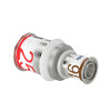 Uponor verloop koppeling, S-Press Plus, messing vertind, 2x pers, Kiwa, 25 x 16 mm 