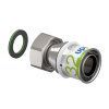 Uponor schroefkoppeling, S-Press Plus, messing vertind, bi.dr. x pers, wartel, Kiwa, 1" x 32 mm 