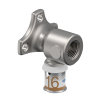 Uponor muurplaat, S-Press Plus, messing vertind, binnendraad x pers, kort model, Kiwa, 3/8" x 16 mm 