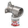 Uponor muurplaat, S-Press Plus, messing vertind, binnendraad x pers, kort model, Kiwa, ¾" x 25 mm 