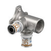 Uponor muurplaat + knie 90°, S-Press Plus, vertind, 2x pers / 1x binnendraad, Kiwa, 16 mm x ½" 