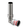 Uponor overgangs knie 90°, S-Press Plus, vertind, spie x pers, Kiwa, 22 (cu) x 25 mm, l = 250 mm